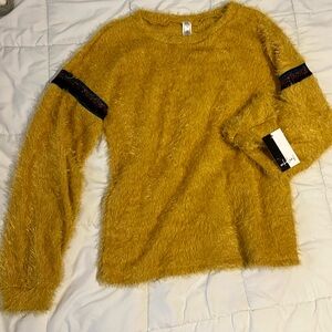 Acting Pro Fuzzy Mustard Sweater